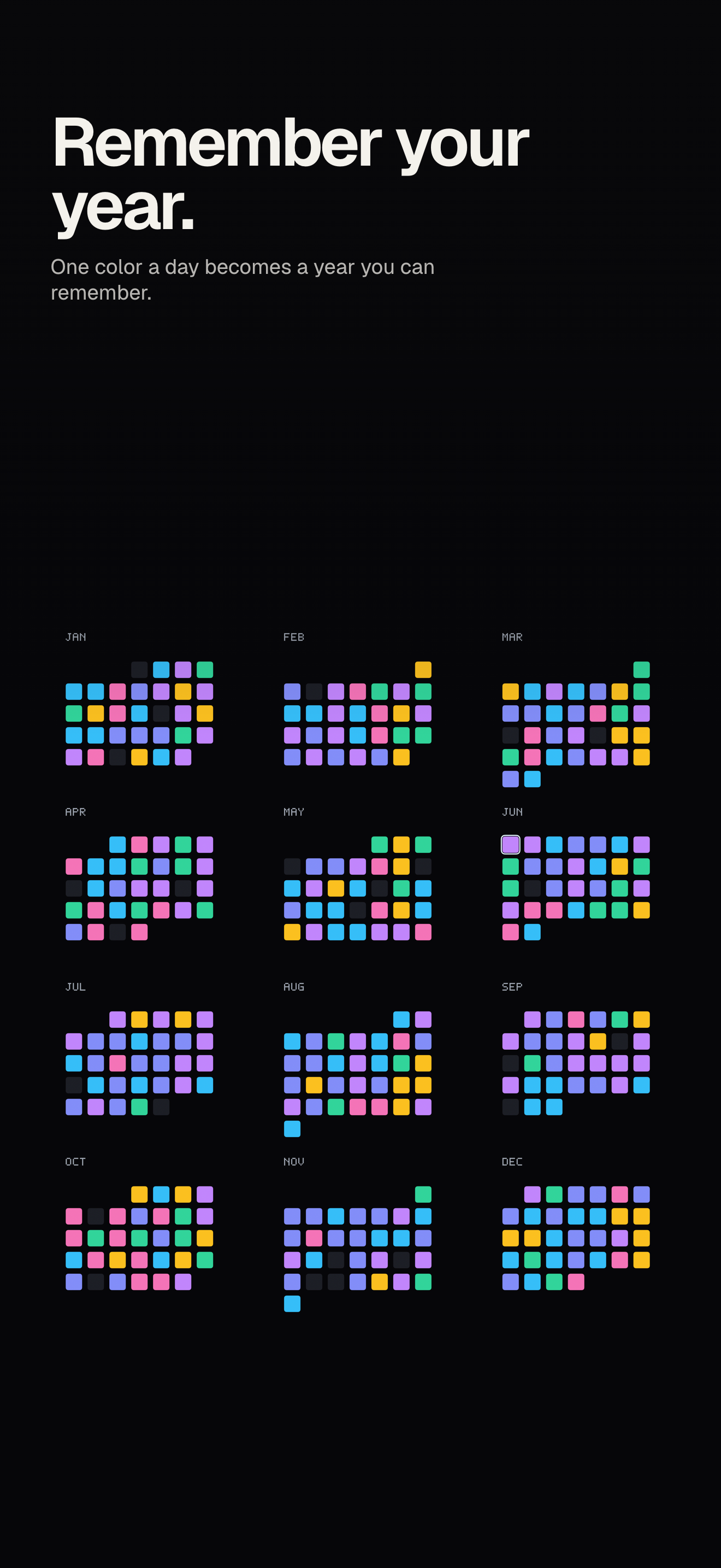 Year Mood Calendar — hero